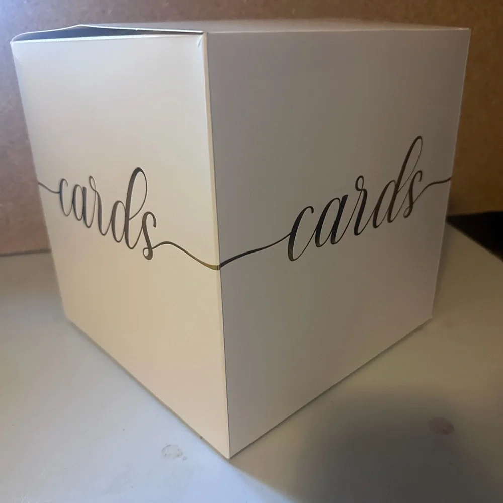 White Card Holder Box